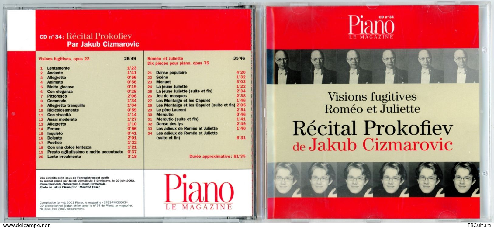 Piano Magazine N° 34 Avec CD - Mai-Juin 2003 - Serge Rachmaninov - Musica