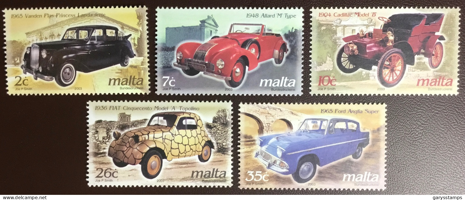 Malta 2003 Vintage Cars MNH - Malte