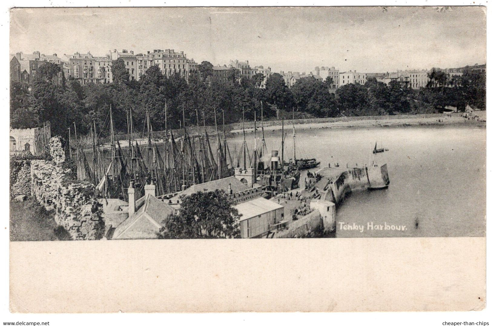 TENBY Harbour - Frith Undivided Back - Fishing Fleet - Pembrokeshire