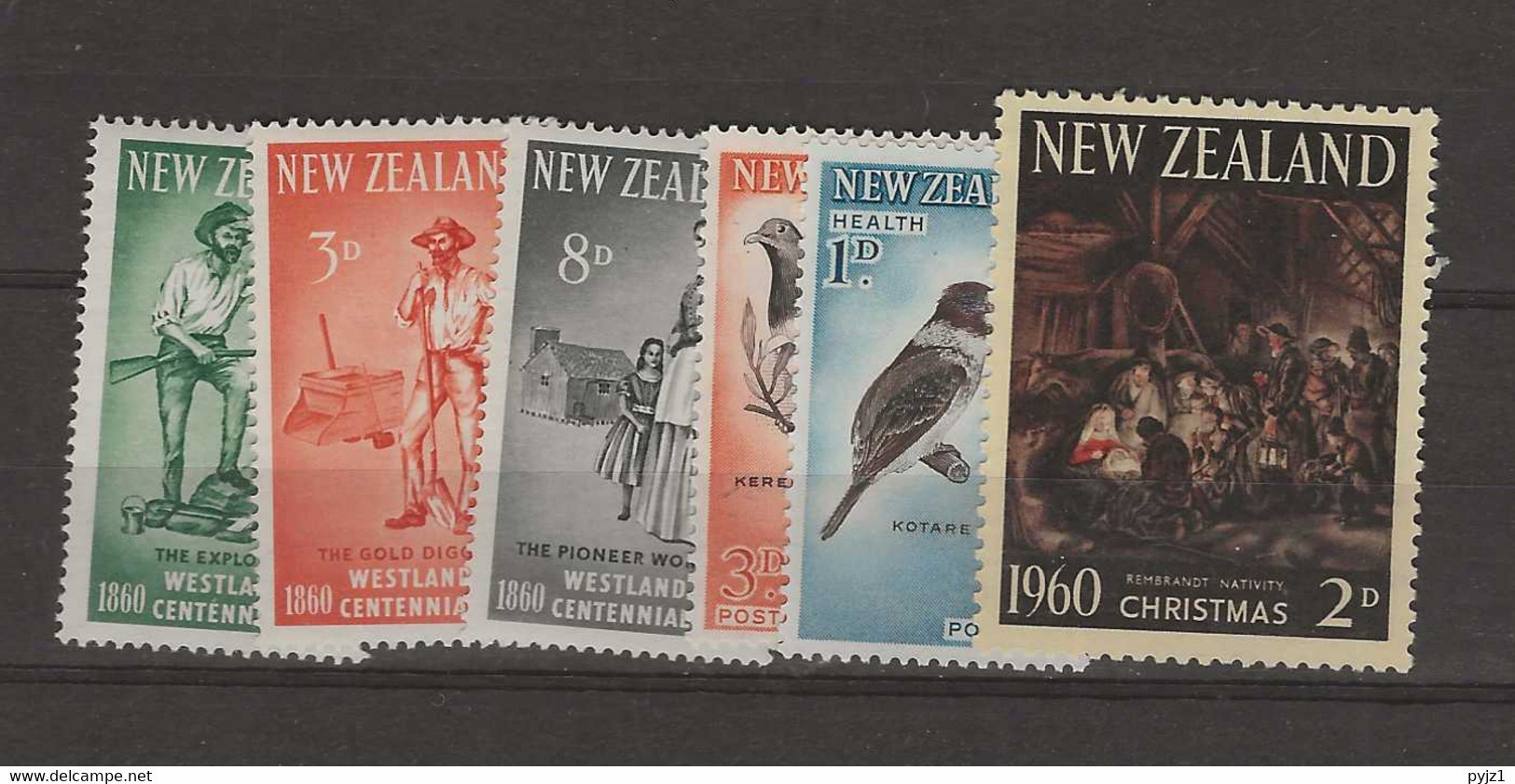 1960 MNH New Zealand Year Collection Commemoratives Postfris** - Nuovi