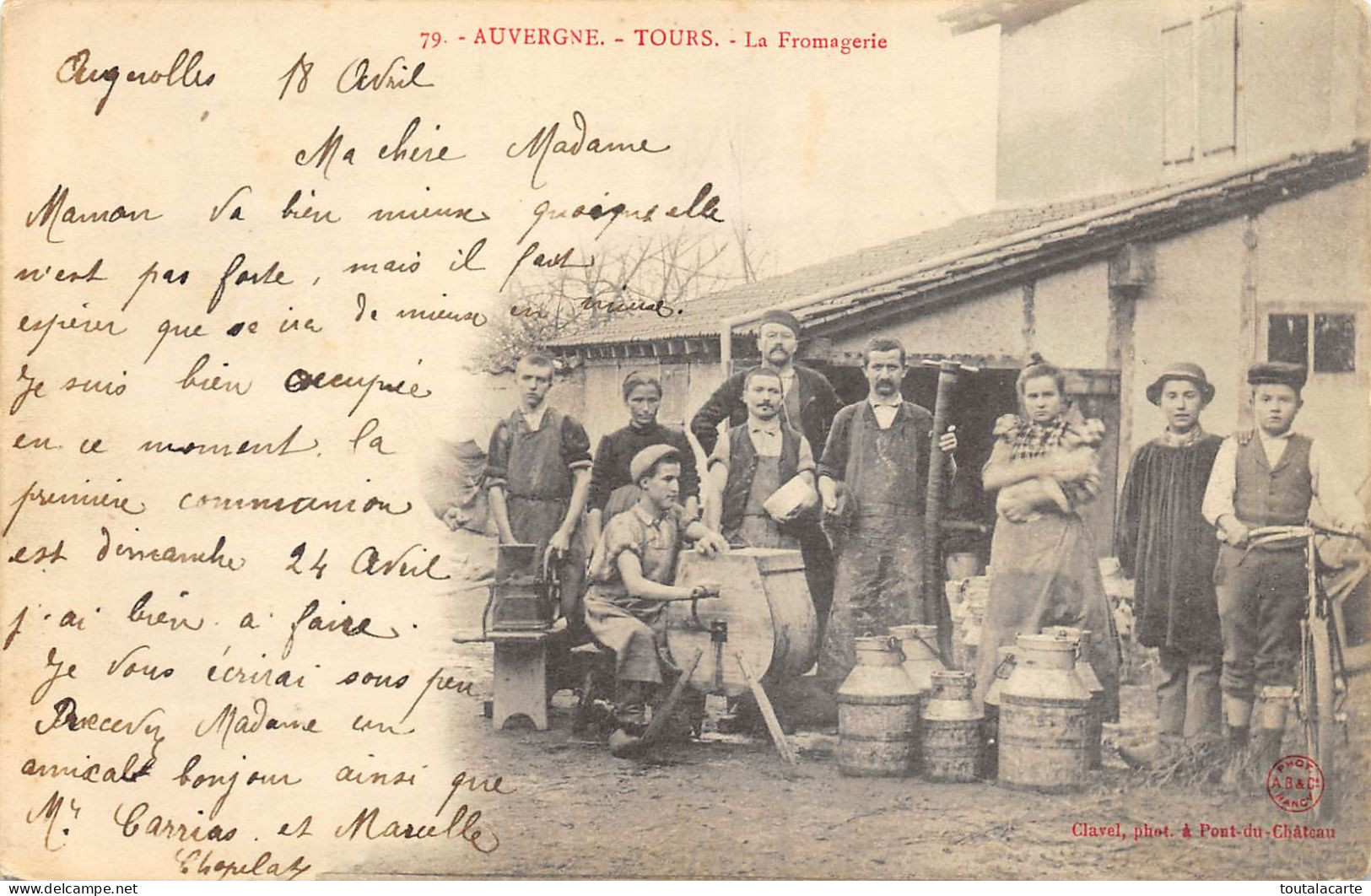 CPA 63 SUD DE COURPIERE ET NORD D'AMBERT  TOURS SUR MEYMONT LA FROMAGERIE  Belle Carte Rare - Courpiere