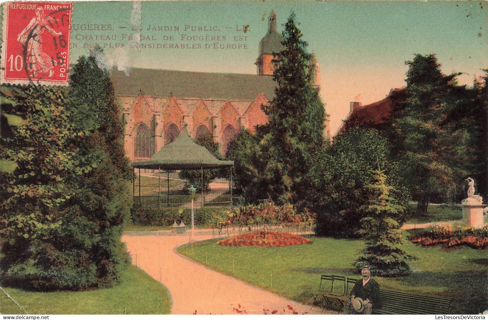 FRANCE - Fougères - Le Jardin Public - Château Féodal De Fougères - Carte Postale Ancienne - Fougeres