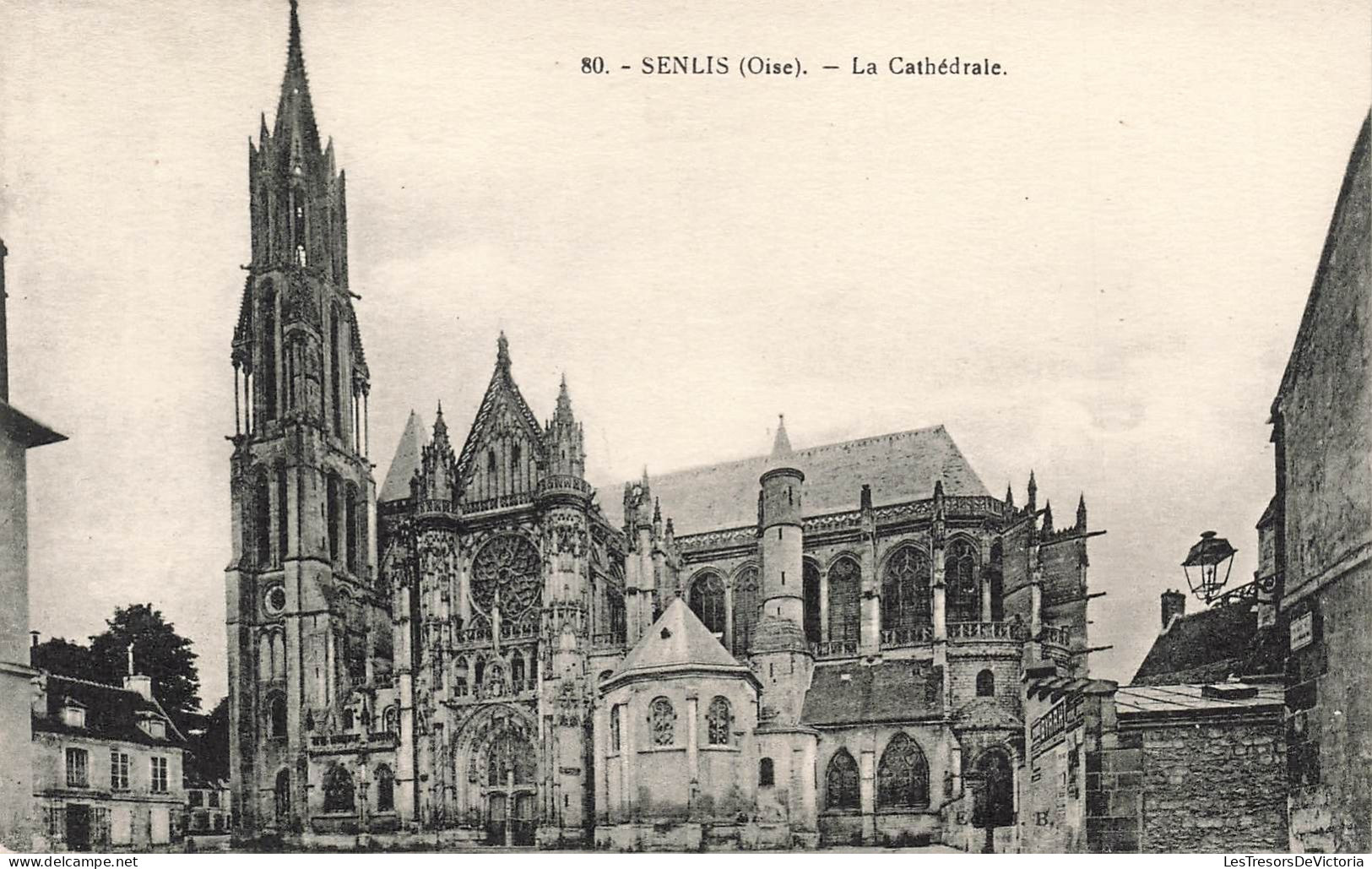FRANCE - Senlis (Oise) - Vue Générale De La Cathédrale - Vue De L'extérieure - Carte Postale Ancienne - Senlis