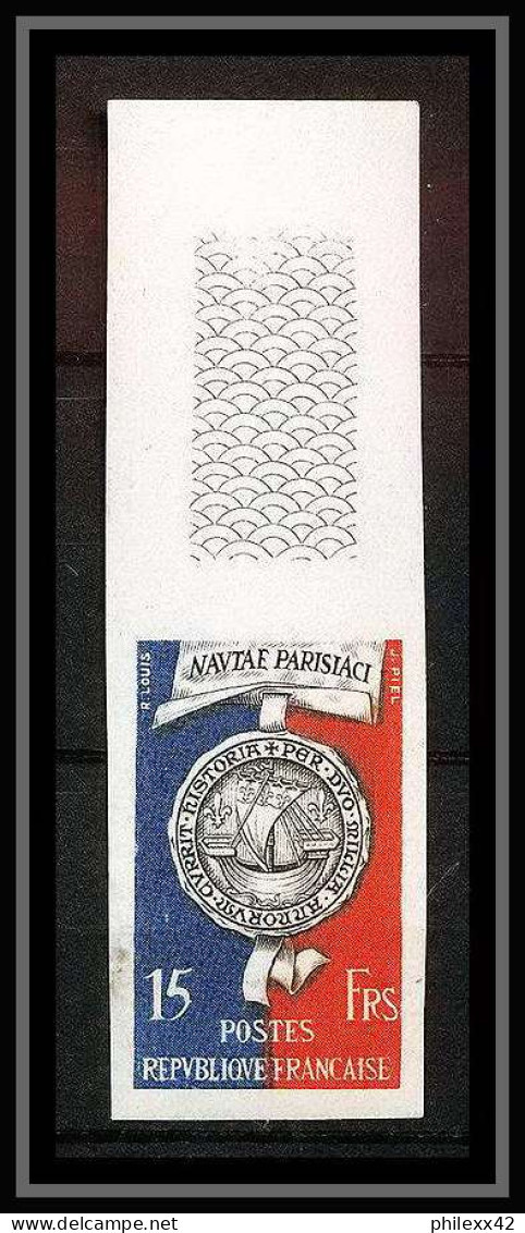 France N°906 Bimillénaire De Paris Sceau Médaille Non Dentelé ** MNH (Imperf) Cote Maury110 Euros Bord De Feuille - 1951-1960