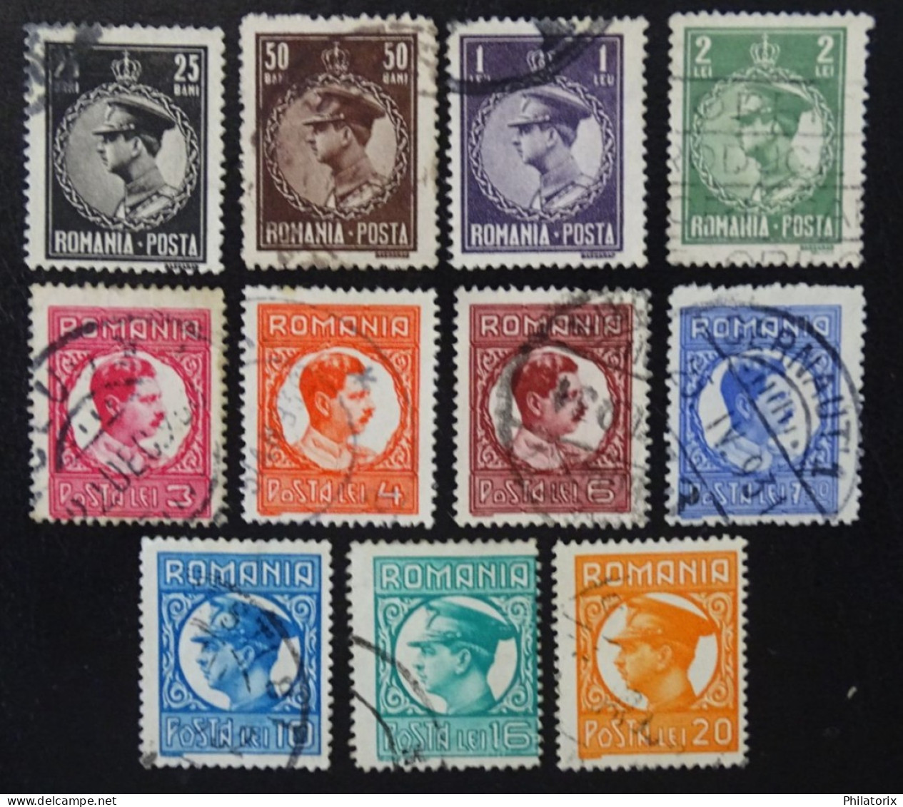 Rumänien Mi 375-385 , König Karl II , Gestempelt - Used Stamps