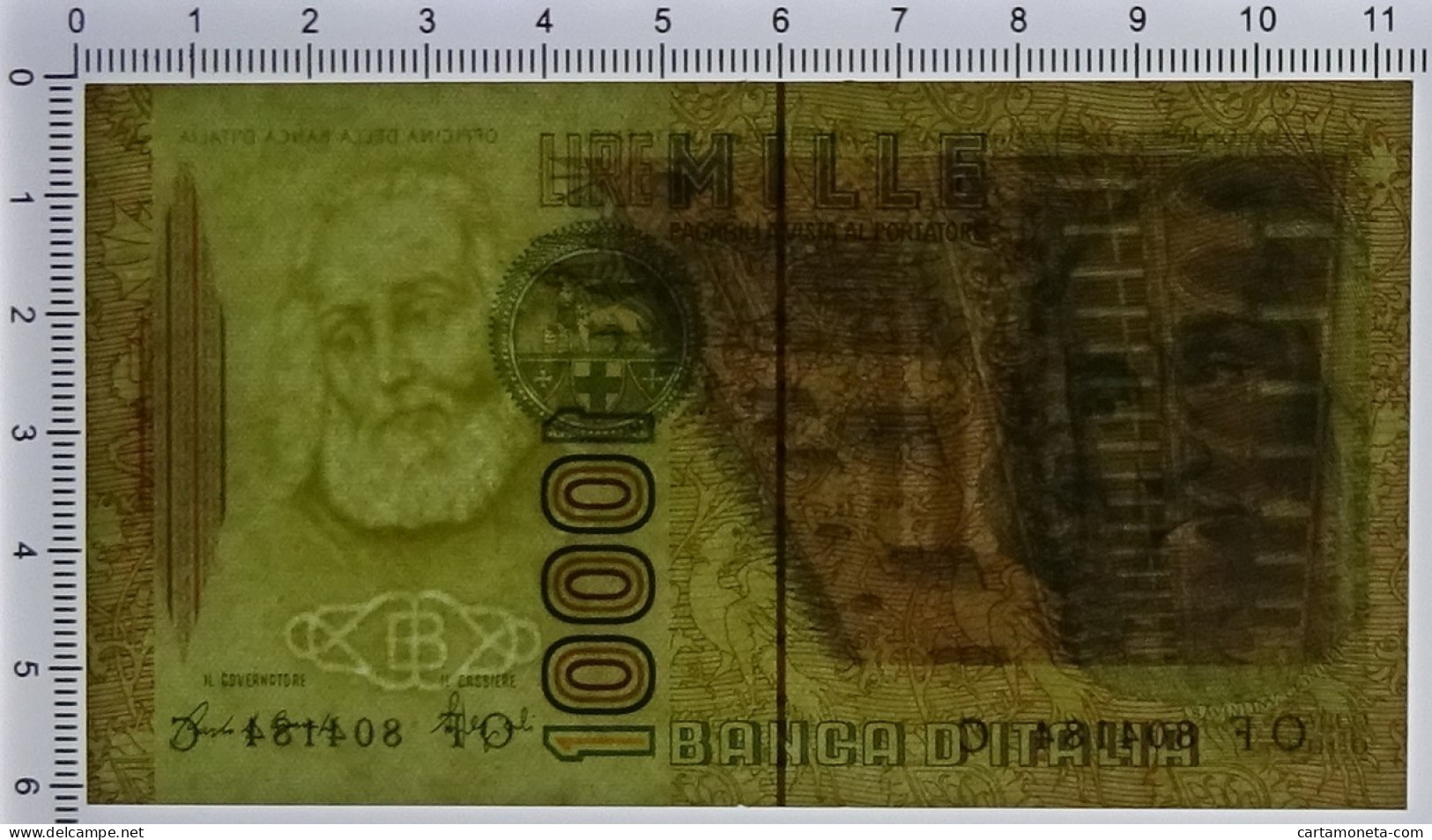 1000 LIRE MARCO POLO LETTERA F 20/10/1988 FDS - Otros & Sin Clasificación