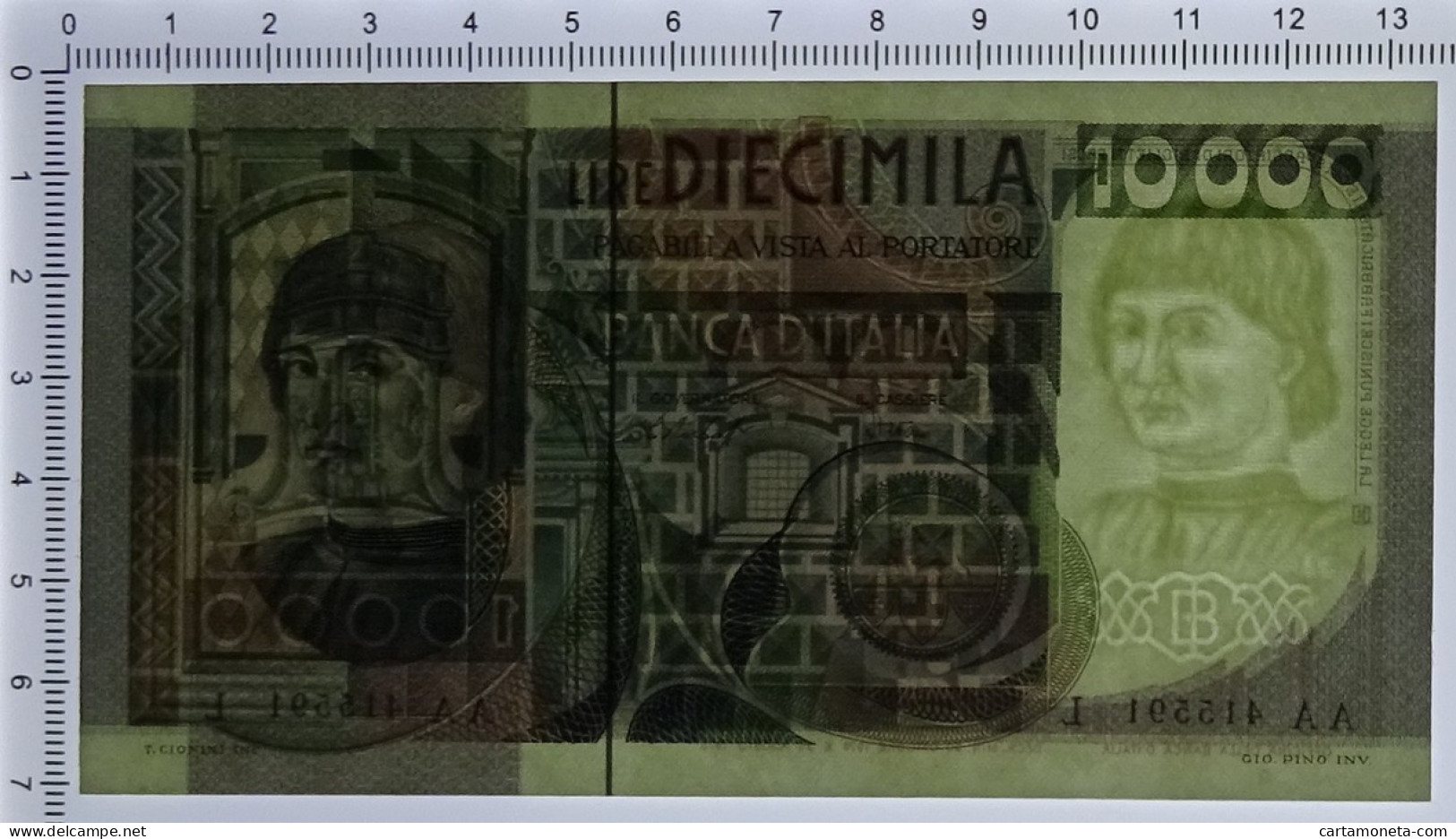 10000 LIRE RITRATTO D'UOMO A MEZZOBUSTO ANDREA DEL CASTAGNO 30/10/1976 SUP - Otros & Sin Clasificación