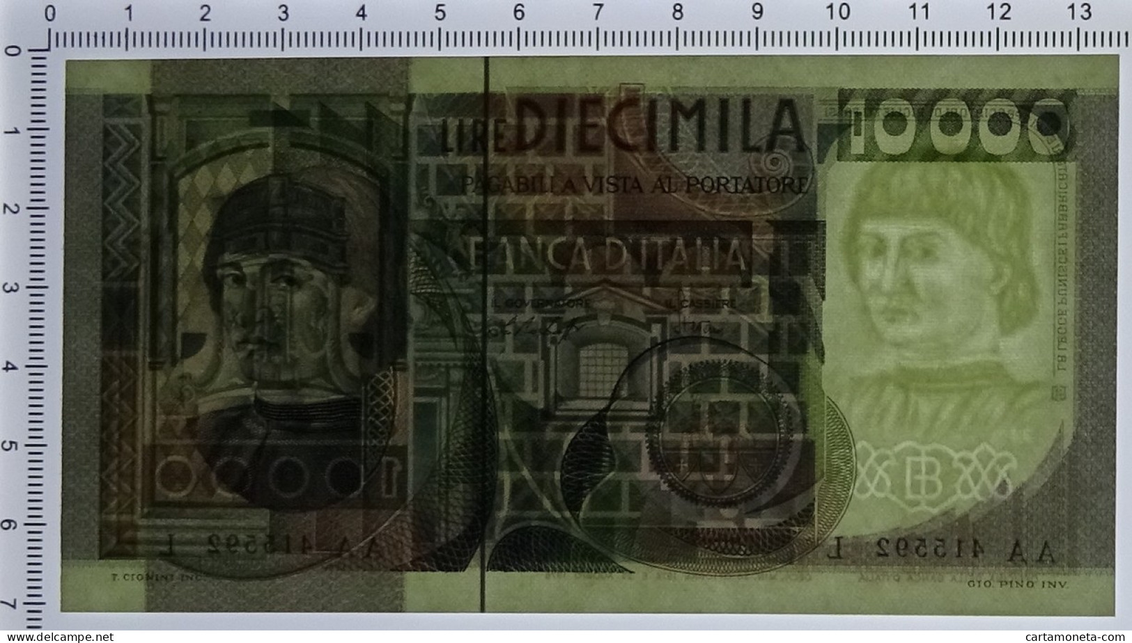 10000 LIRE RITRATTO D'UOMO A MEZZOBUSTO ANDREA DEL CASTAGNO 30/10/1976 SUP+ - Autres & Non Classés