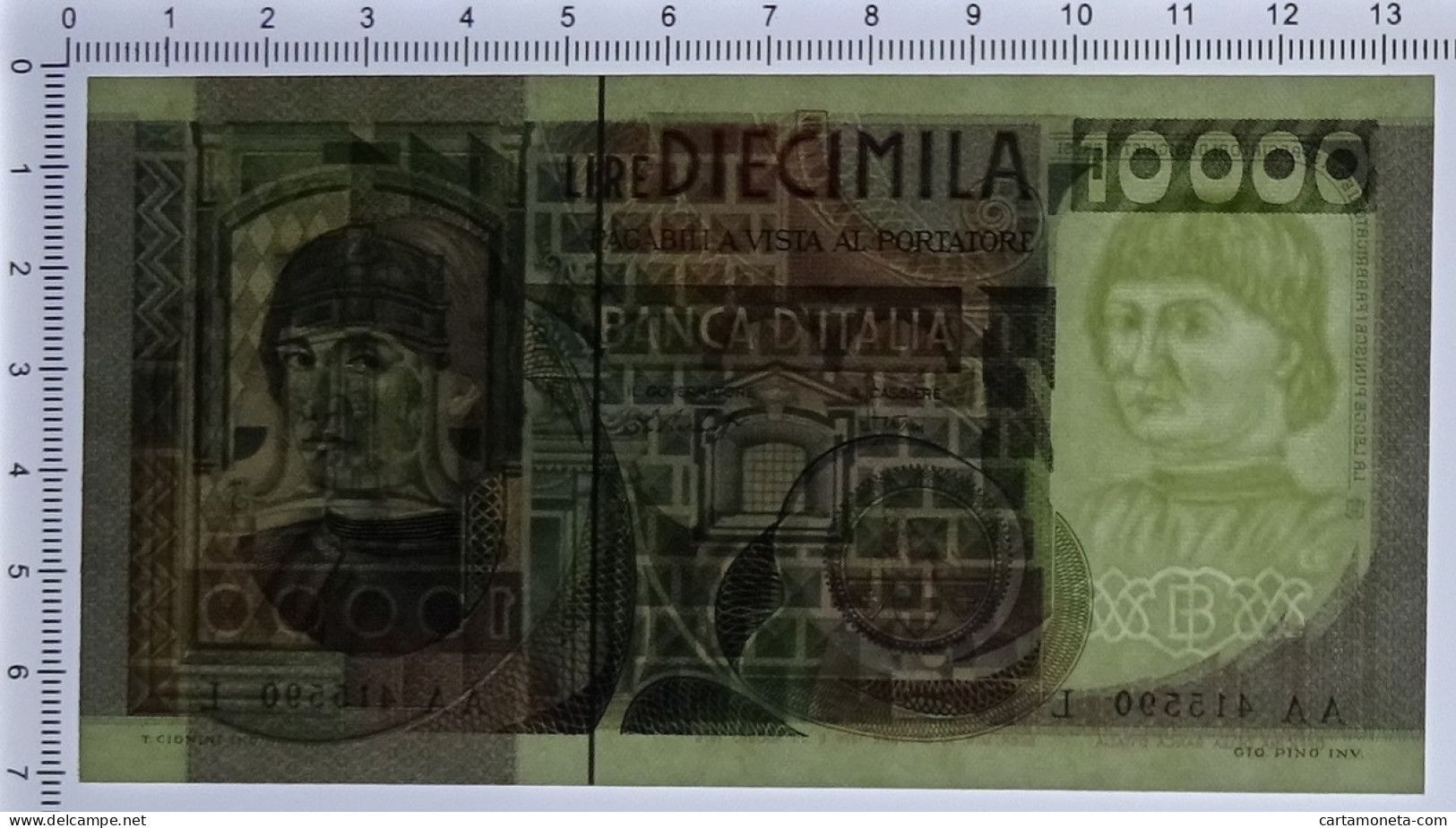 10000 LIRE RITRATTO D'UOMO A MEZZOBUSTO ANDREA DEL CASTAGNO 30/10/1976 SUP+ - Other & Unclassified