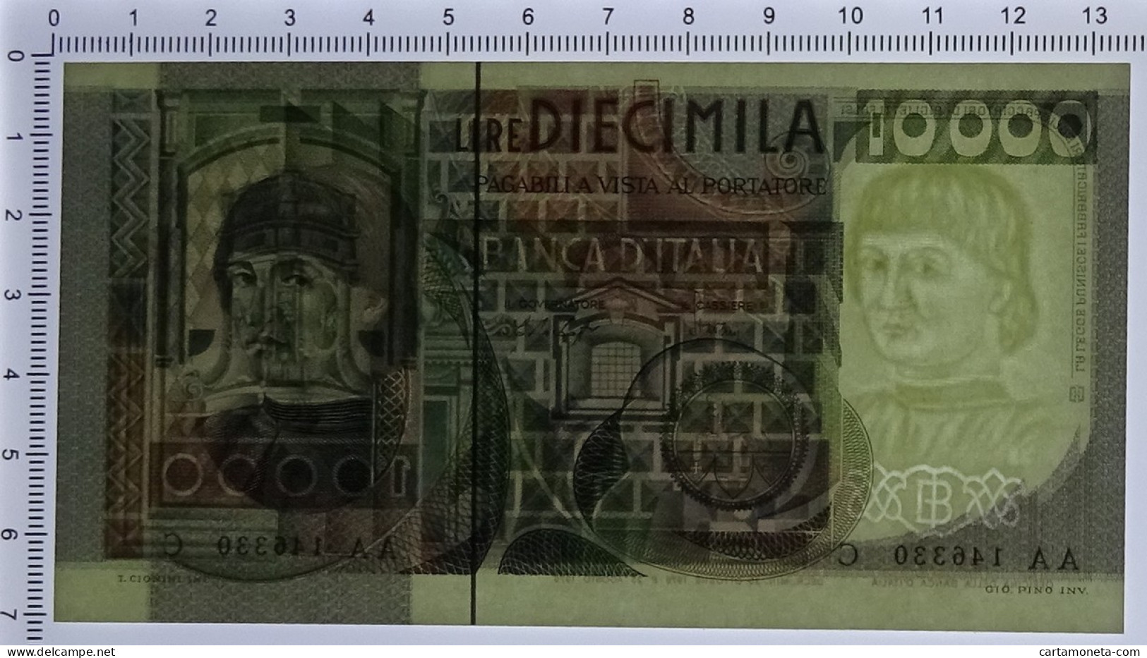 10000 LIRE RITRATTO D'UOMO A MEZZOBUSTO ANDREA DEL CASTAGNO 30/10/1976 FDS-/FDS - Otros & Sin Clasificación