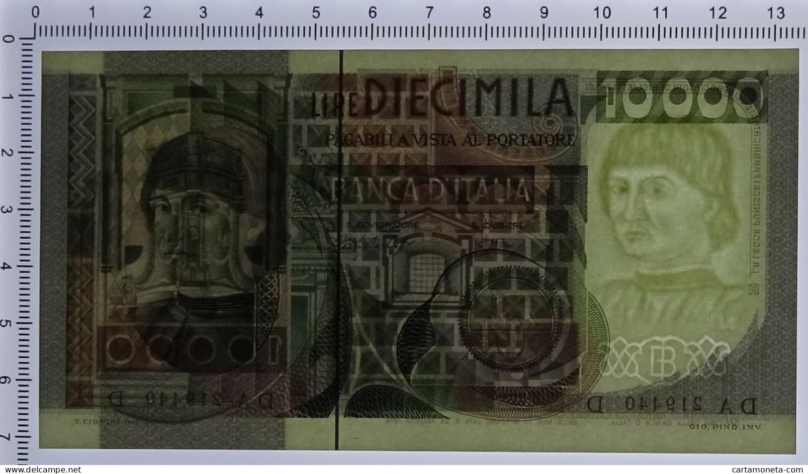 10000 LIRE RITRATTO D'UOMO A MEZZOBUSTO ANDREA DEL CASTAGNO 30/10/1976 SUP - Other & Unclassified