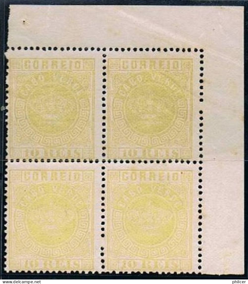 Cabo Verde, 1877, # 2 Dent. 13 1/2, Goma Original, MH - Kaapverdische Eilanden