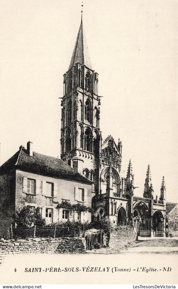 FRANCE - Saint Père Sous Vézelay (Yonne) - Vue Panoramique De L'église - N D - Carte Postale Ancienne - Avallon