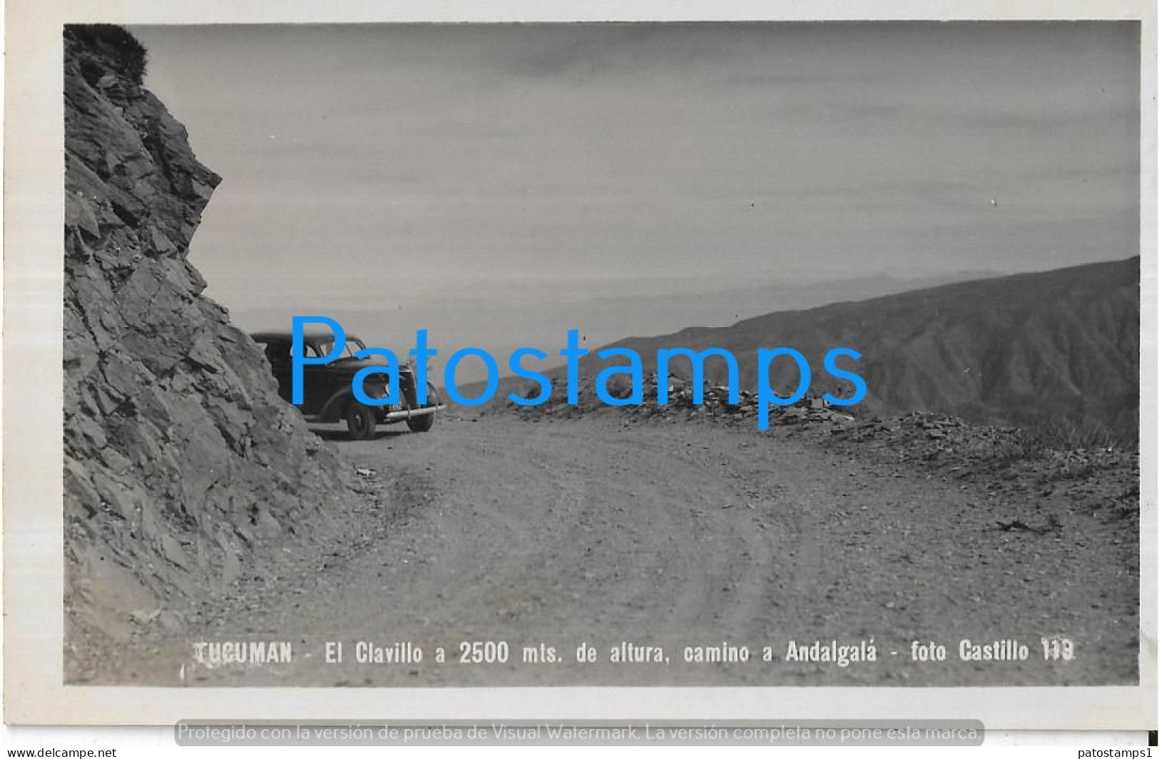 225166 ARGENTINA TUCUMAN CAMINO A ANDALGALA & AUTOMOBILE POSTAL POSTCARD - Argentinië