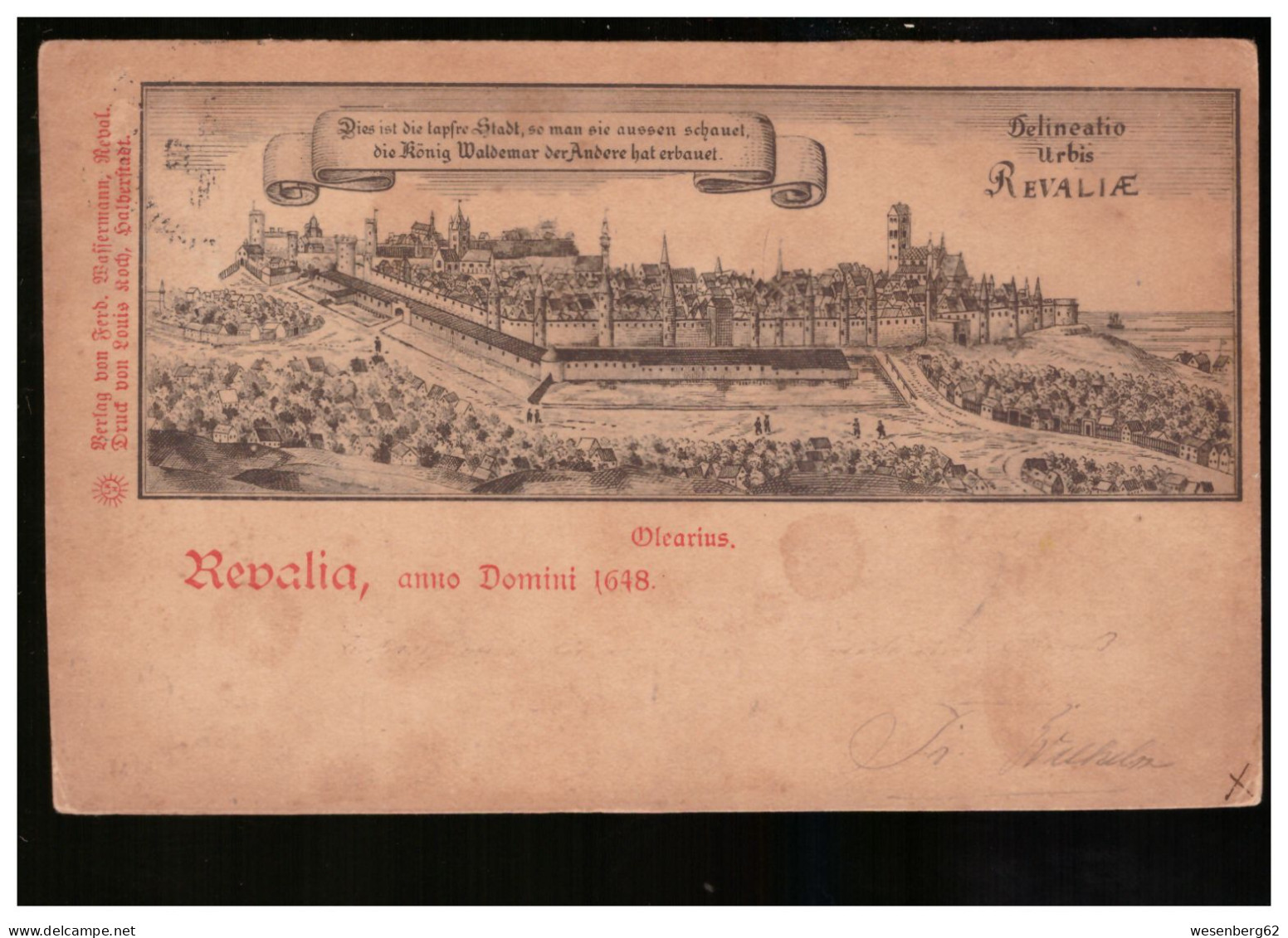 Reval/ Tallinn Revalia Anno Dominia 1648 ,1899 - Estland