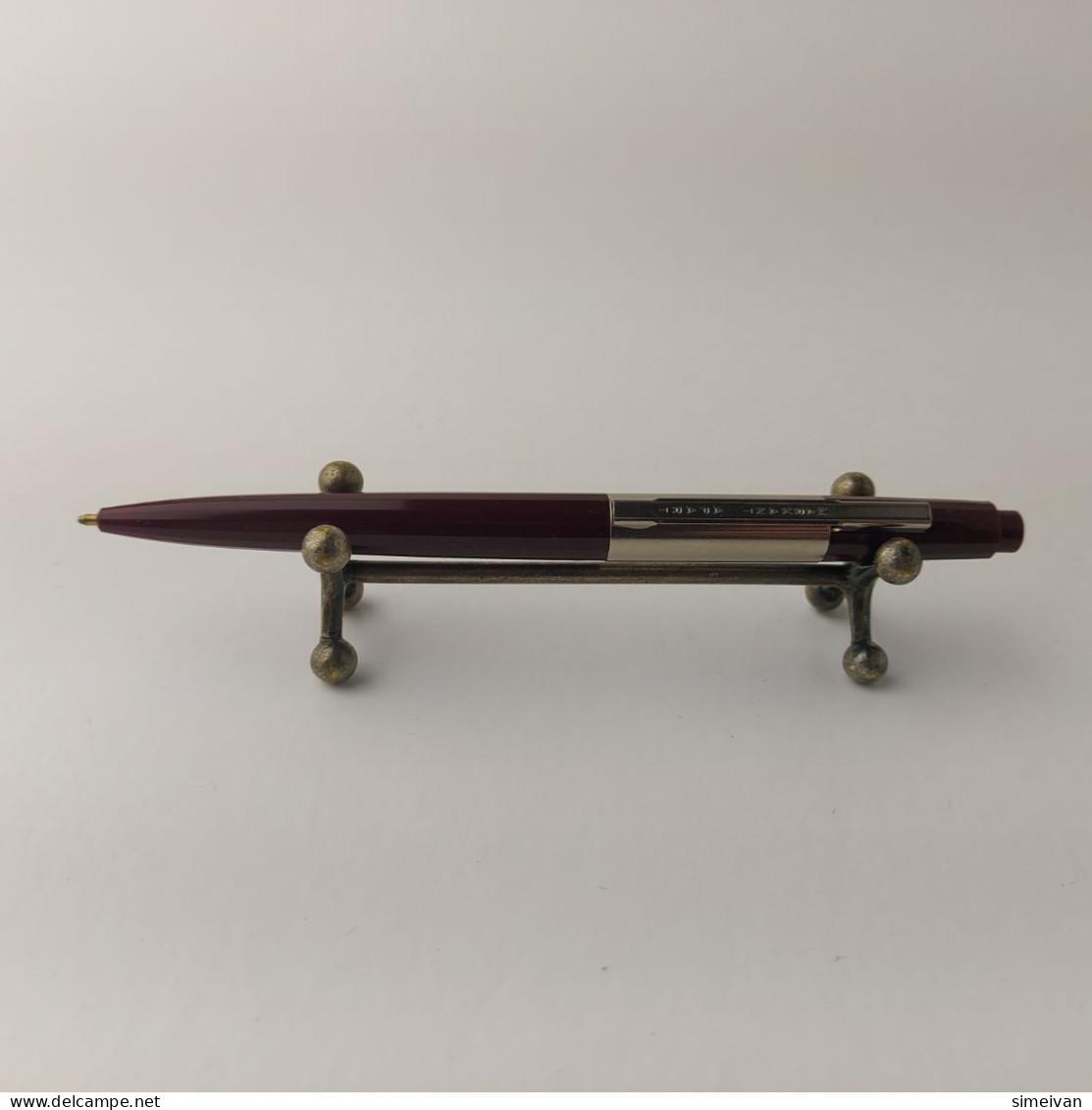 Vintage Markant Apart Ballpoint Pen Dark Red Plastic Chrome Trim Germany #5504 - Stylos