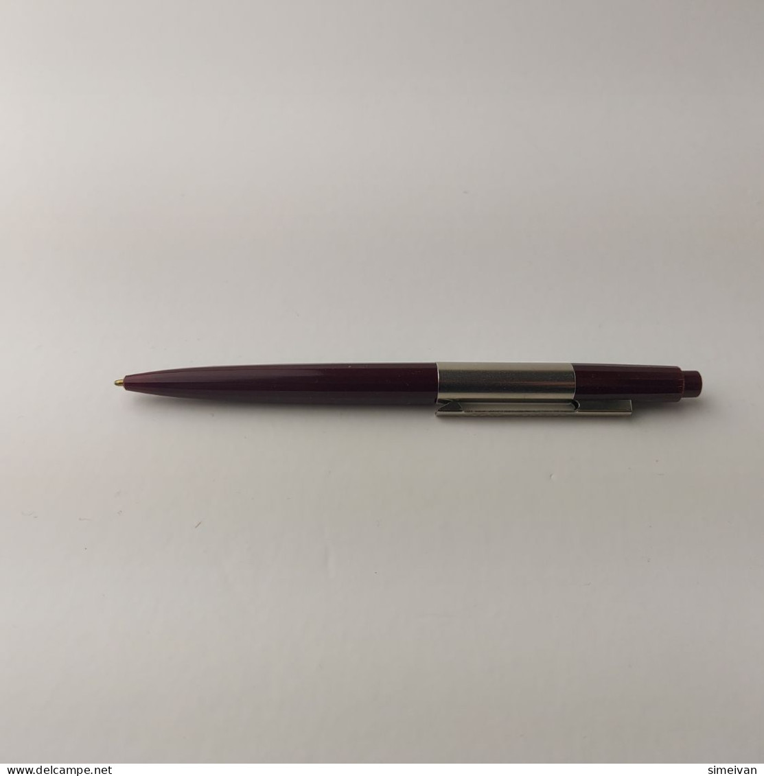 Vintage Markant Apart Ballpoint Pen Dark Red Plastic Chrome Trim Germany #5504