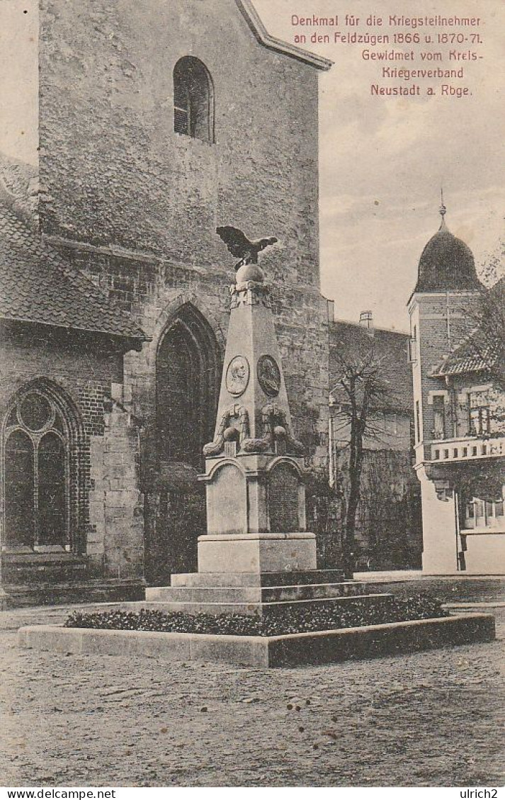 AK Neustadt Am Rübenberge - Denkmal Für Die Kriegsteilnehmer - Feldpost II. Ers. Masch. Gew. Komp X. A.K. - 1917 (67995) - Neustadt Am Rübenberge