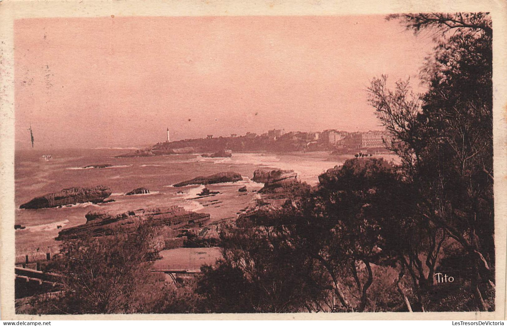 FRANCE - Biarritz - Vue Sur Les Rochers De La Grande Plage Et Les Falaises Du Phare - Carte Postale Ancienne - Biarritz