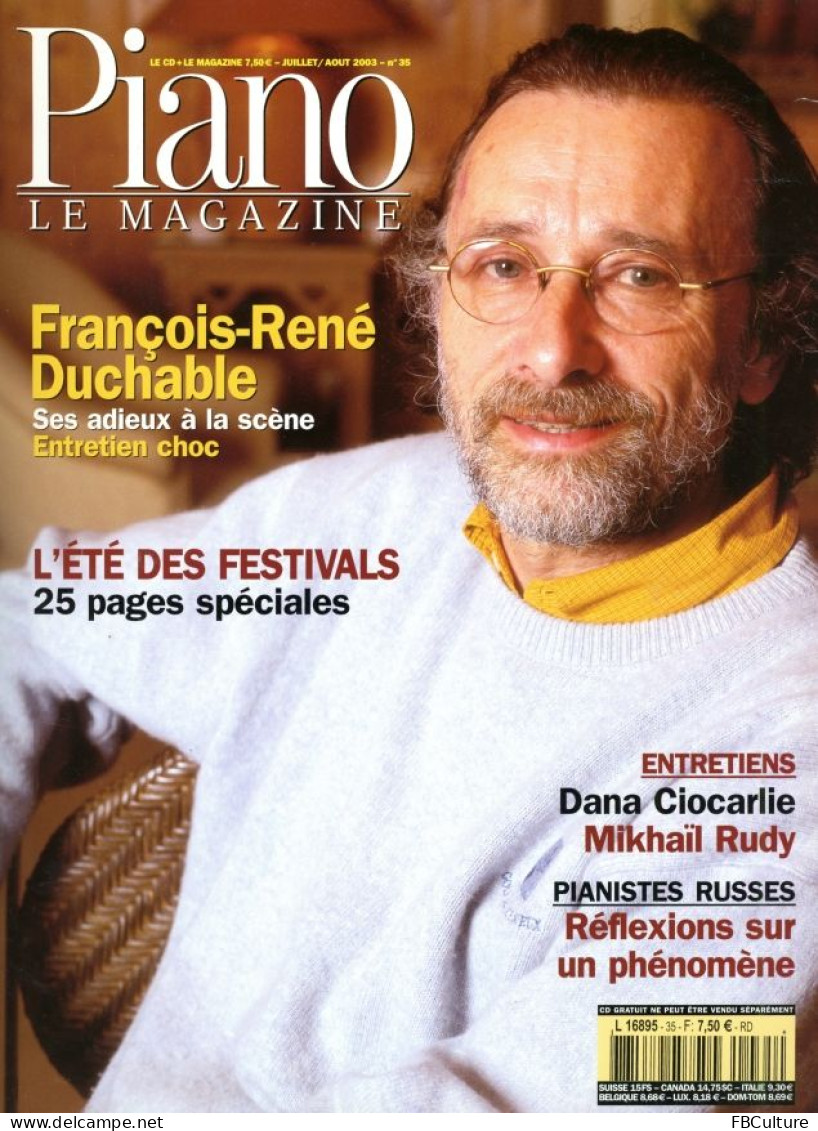Piano Magazine N° 35 Avec CD - Juillet-Août 2003 - François-René Duchable - Muziek