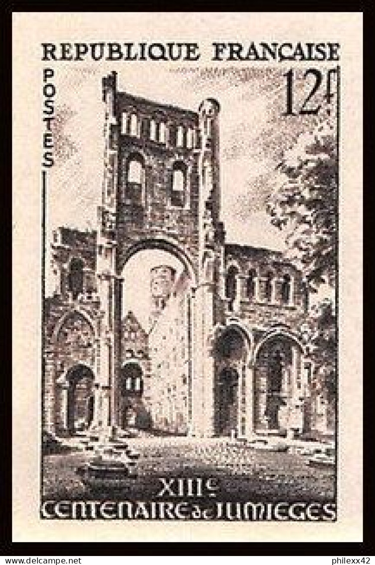 France N°985 Abbaye De Jumièges Non Dentelé ** MNH (Imperf) - Color Proofs 1945-…