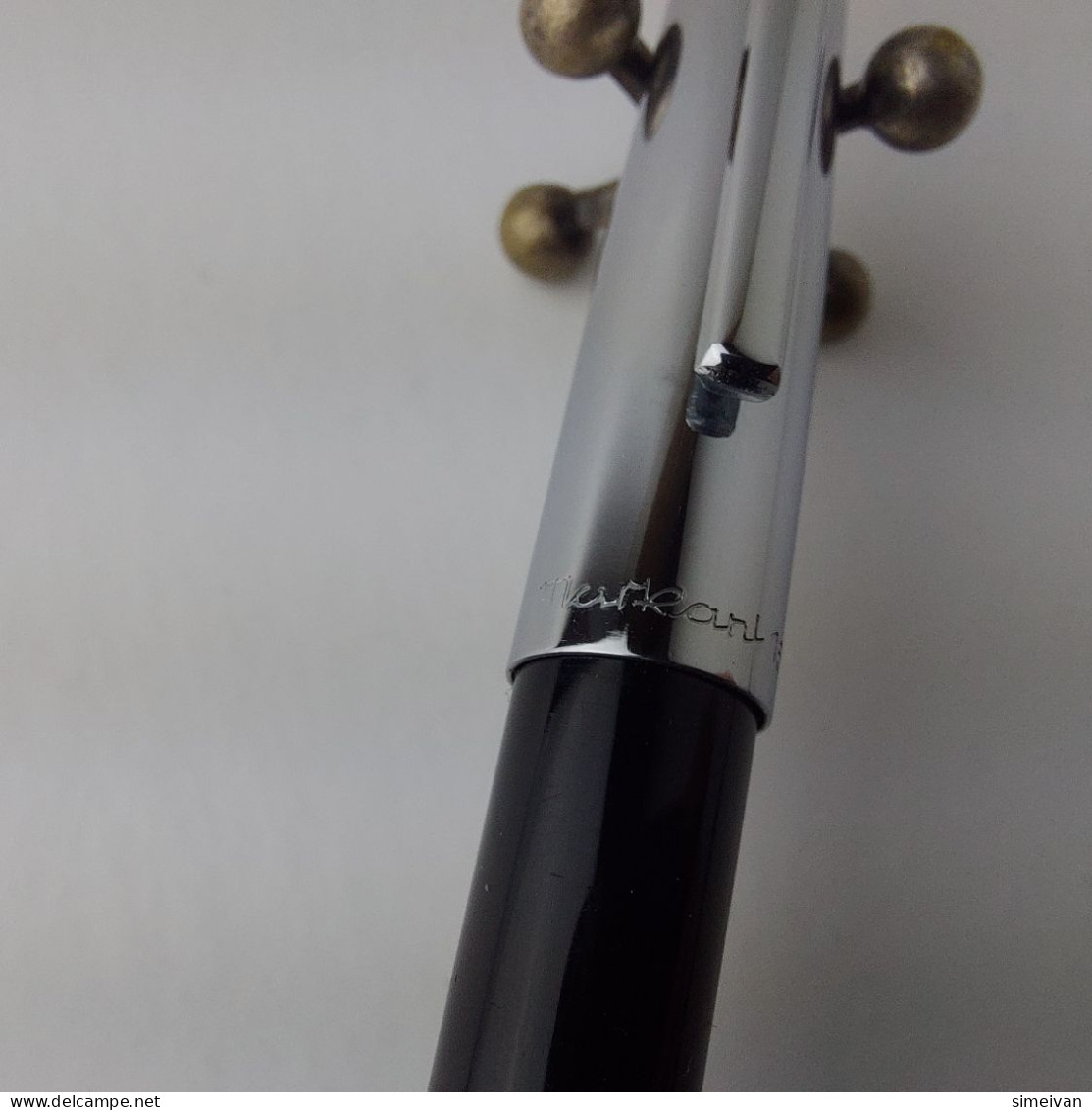 Vintage Markant 165 Ballpoint Pen Black Plastic Chrome Trim Germany #5505 - Lapiceros