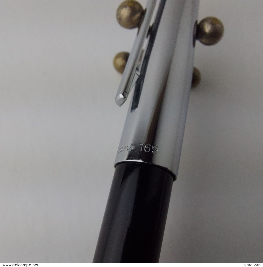 Vintage Markant 165 Ballpoint Pen Black Plastic Chrome Trim Germany #5505