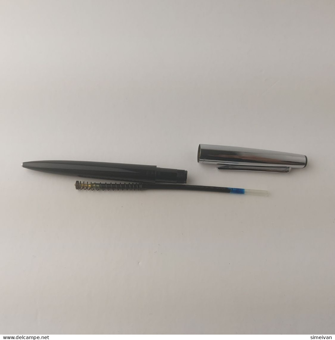 Vintage Markant 165 Ballpoint Pen Black Plastic Chrome Trim Germany #5505