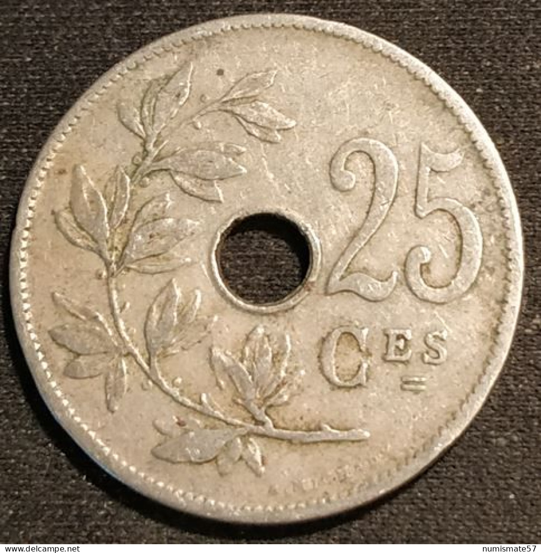 BELGIQUE - 25 CENTIMES 1908 - Léopold II - Type Michaux - Légende FR - KM 62 - 50 Centimes