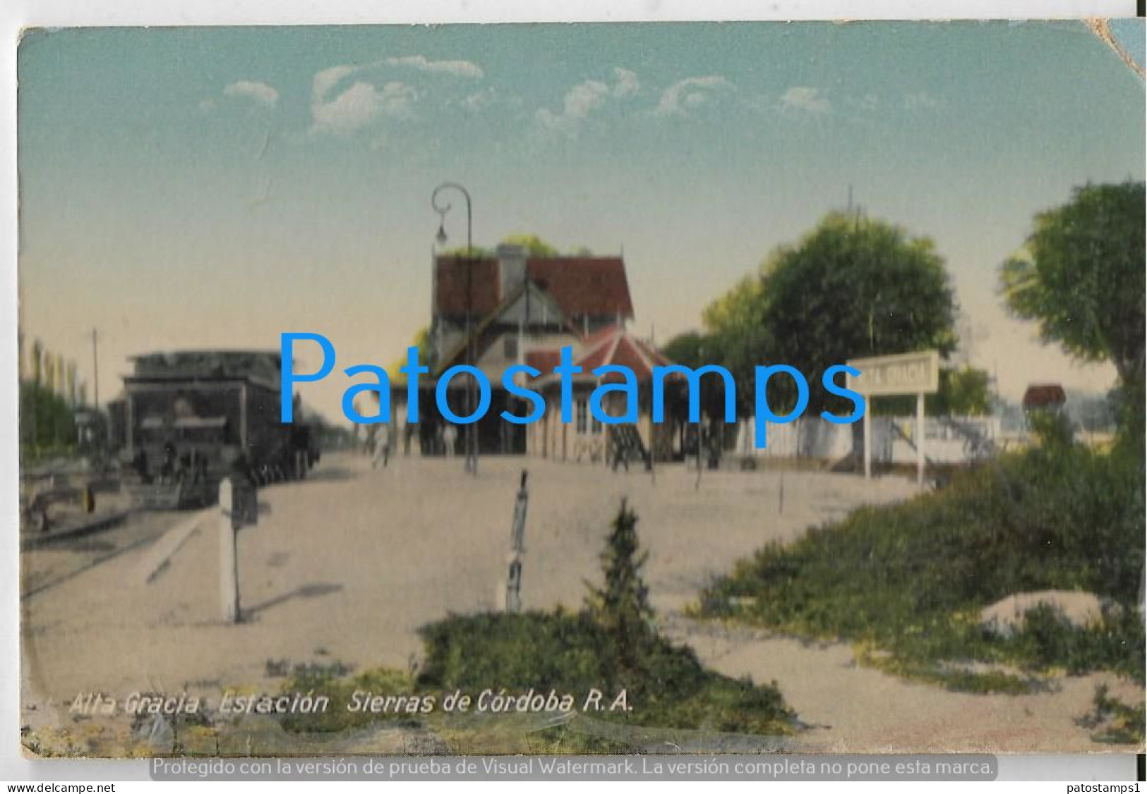 225189 ARGENTINA CORDOBA ALTA GRACIA STATION TRAIN ESTACION DE TREN POSTAL POSTCARD - Argentinië