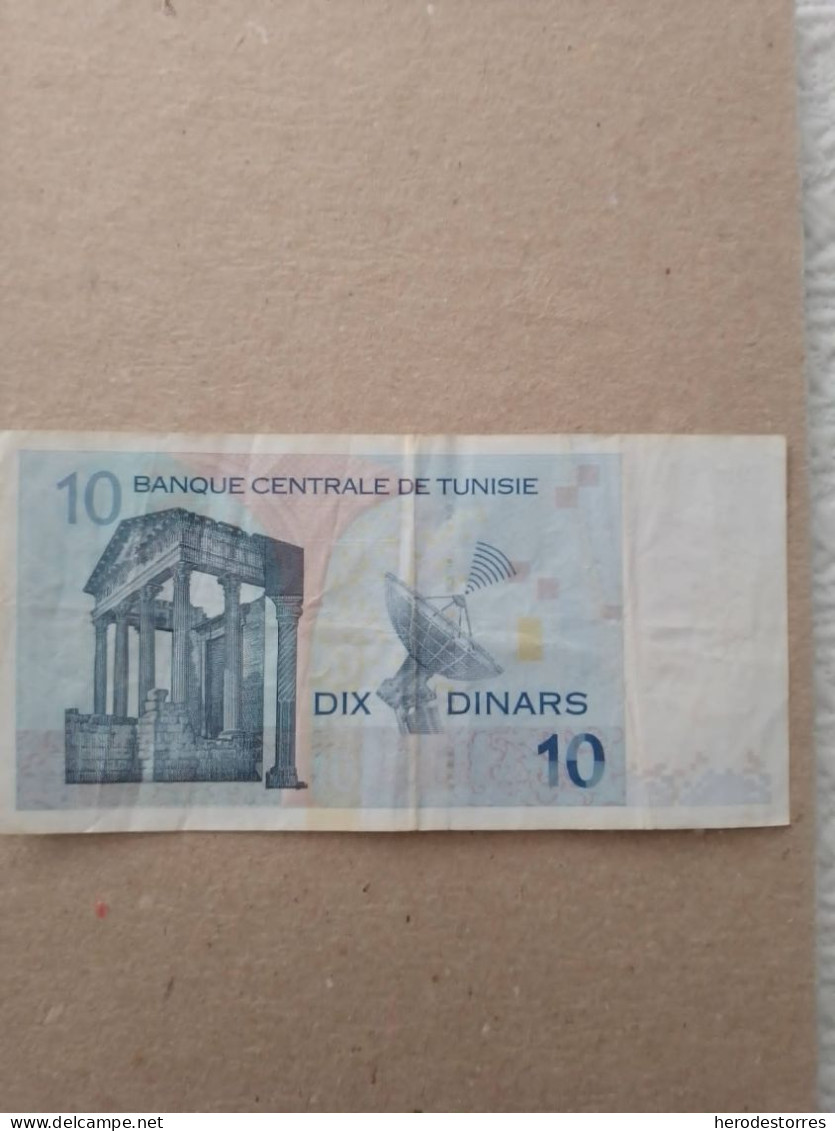 Billete De Tunez 10 Dinar, Año 2006 - Tusesië