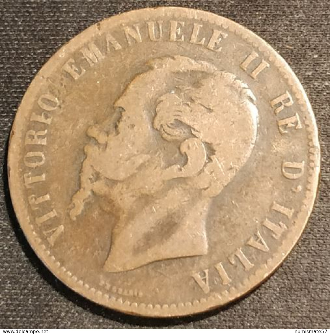 ITALIE - ITALIA - 10 CENTESIMI 1867 H - VITTORIO EMANUELE II - KM 11.3 ( Birmingham Mint ) - 1861-1878 : Víctor Emmanuel II