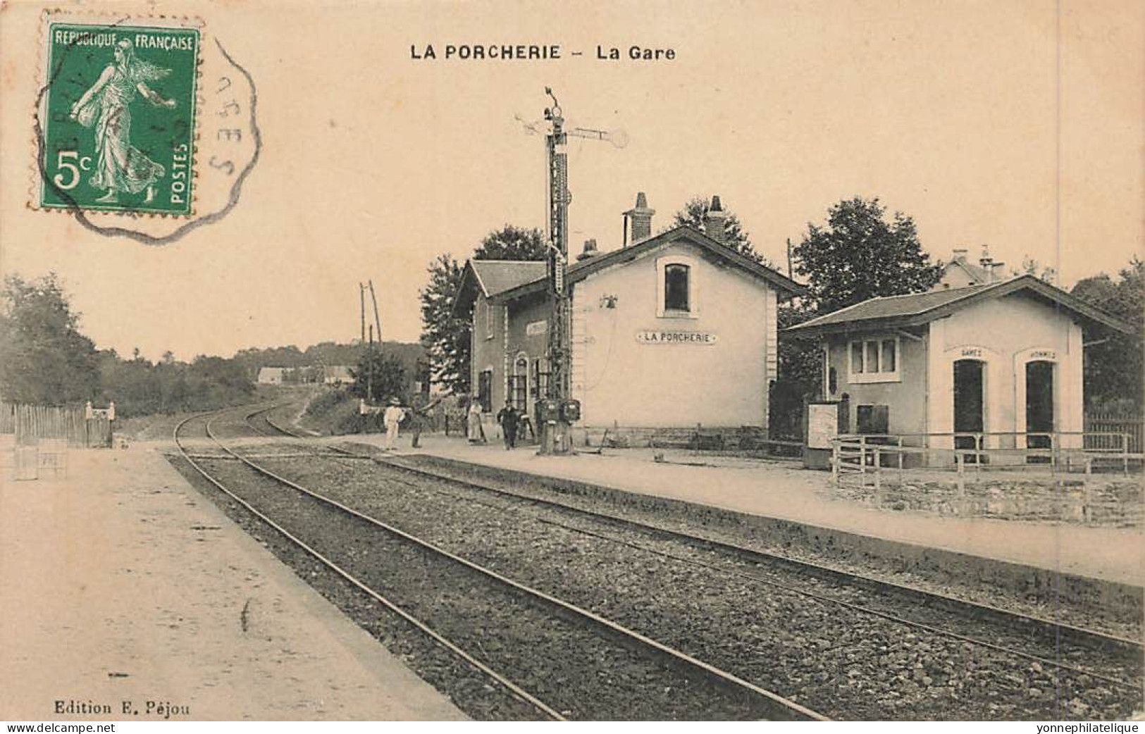 87 - HAUTE-VIENNE - LA PORCHERIE - La Gare - 10411 - Pierre Buffiere
