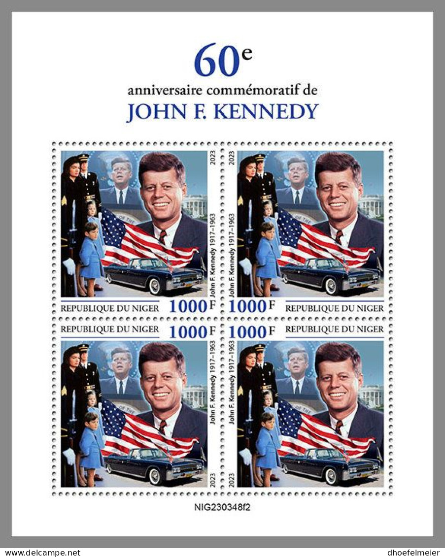NIGER 2023 MNH John F. Kennedy M/S II – OFFICIAL ISSUE – DHQ2410 - Kennedy (John F.)
