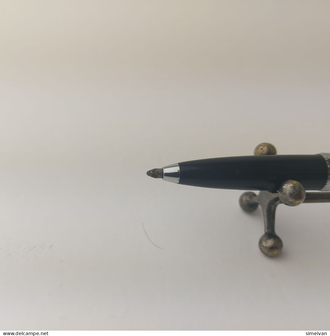 Vintage Ballograf Epoca Ballpoint Pen Black Chrome Plastic Made In Sweden #5506 - Schrijfgerief