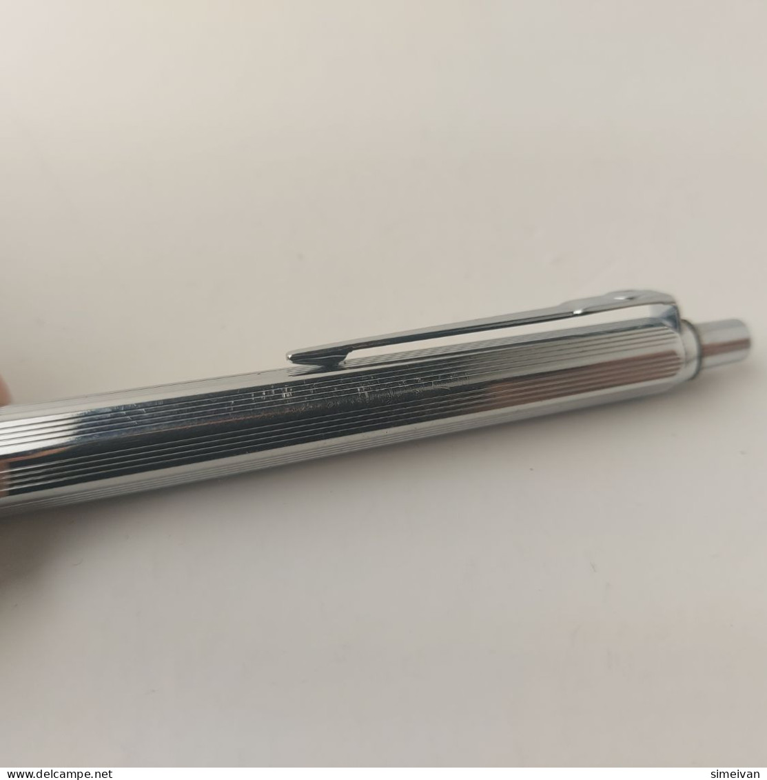 Vintage Ballograf Epoca Ballpoint Pen Black Chrome Plastic Made in Sweden #5506