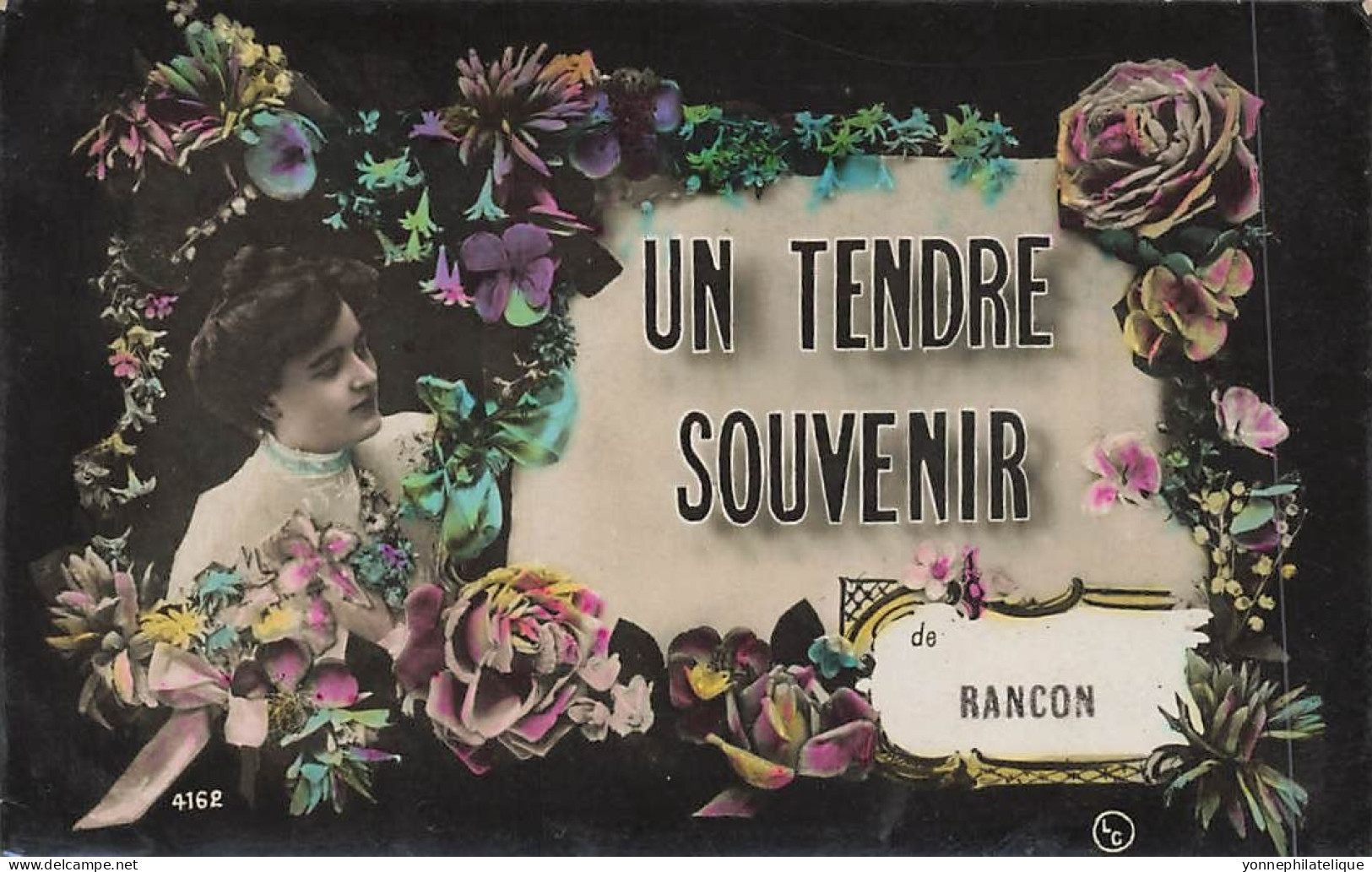 87 - HAUTE-VIENNE - RANCON - Carte Fantaisie Ancienne "un Tendre Souvenir De" - 10414 - Rilhac Rancon