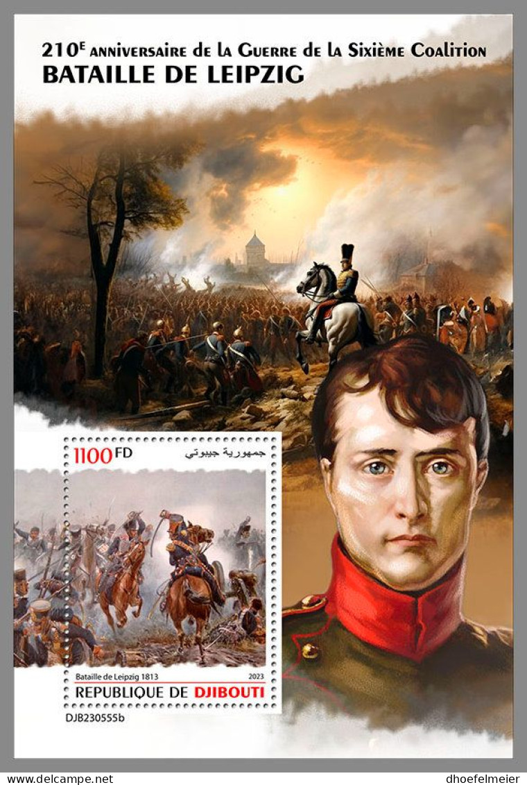 DJIBOUTI 2023 MNH Battle Of Leipzig Napoleon Völkerschlacht S/S – IMPERFORATED – DHQ2410 - Révolution Française