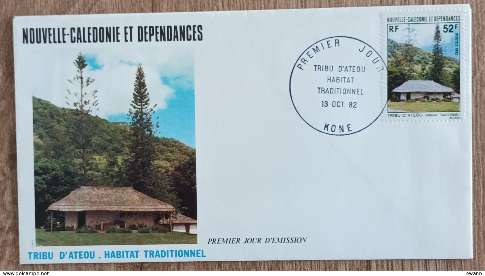 Nouvelle Calédonie - FDC 1982 - YT N°461 - Habitat Traditionnel / Tribu D'Atéou - FDC