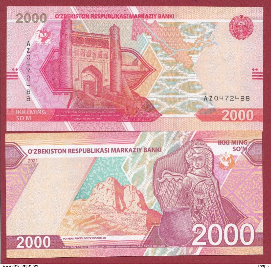 Ouzbékistan 2000 SUM  2021 ---UNC---(202) - Ouzbékistan