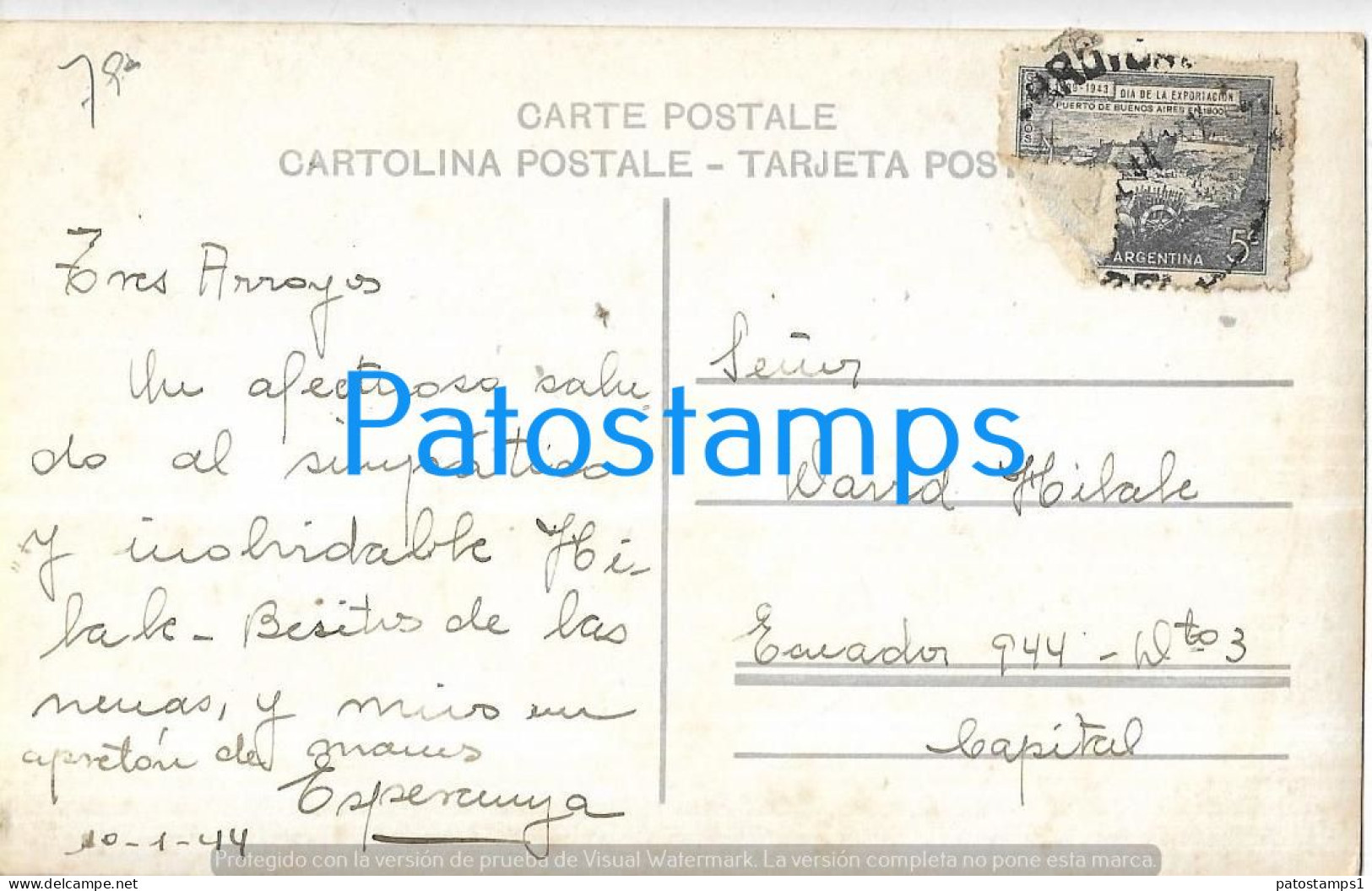 225204 ARGENTINA BUENOS AIRES TRES ARROYOS AVENIDA RIVADAVIA POSTAL POSTCARD - Argentinië