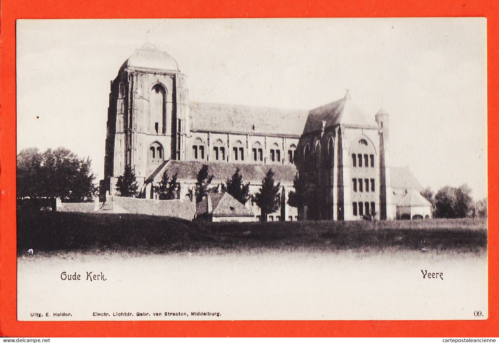 32441 / ⭐ VEERE Zeeland Oude Kerk Eglise 1900s HELDER Electr. Lichtdr Gebr Van Straaten Middelburg Nederland Pays-Bas - Veere