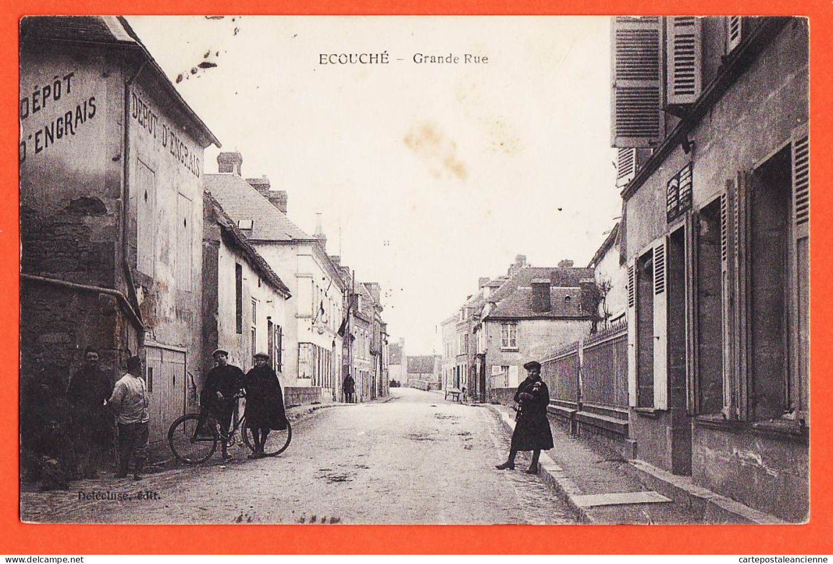 32402 / ⭐ ♥️ Peu Commun ECOUCHE Orne Dêpot D' Engrais De La Grande Rue Animation Villageoise 1915 CpaWW1 - DELECLUSE  - Ecouche