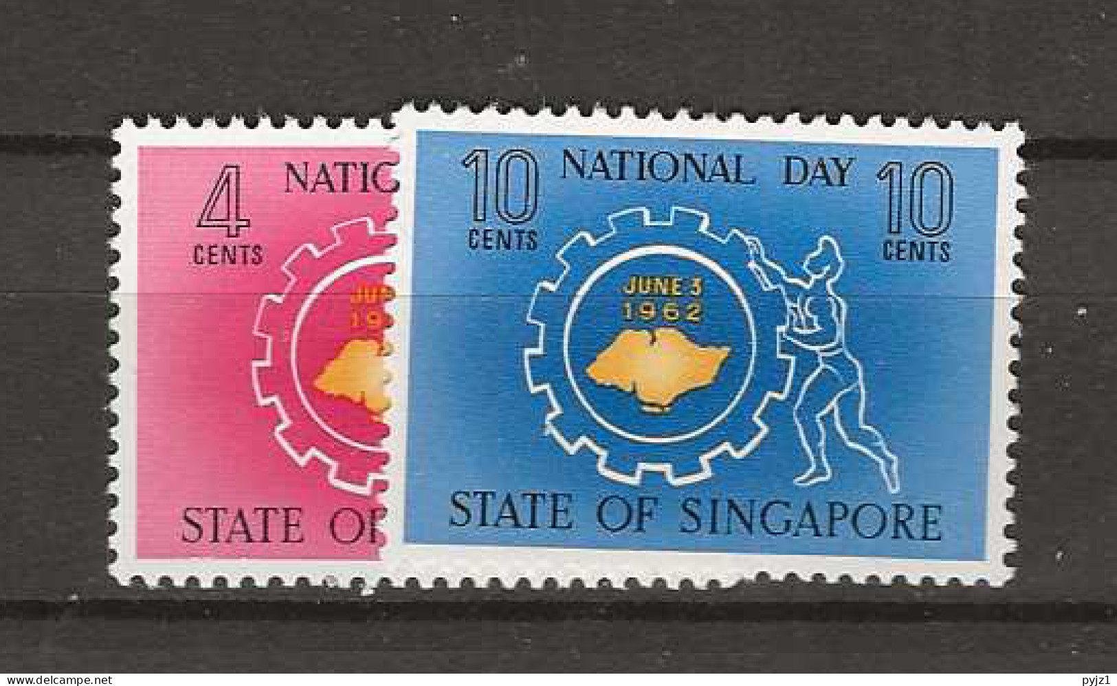 1962 MNH Singapore Mi 69-70 Postfris** - Singapore (1959-...)