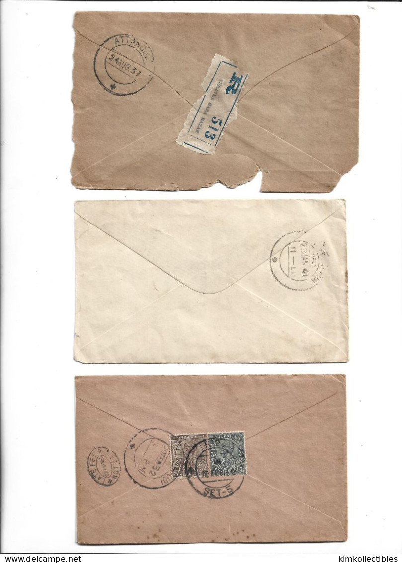 GREAT BRITAIN UNITED KINGDOM ENGLAND COLONIES - BURMA MYANMAR - POSTAL HISTORY LOT OF 3 COVERS - CENSORED - Myanmar (Birmanie 1948-...)