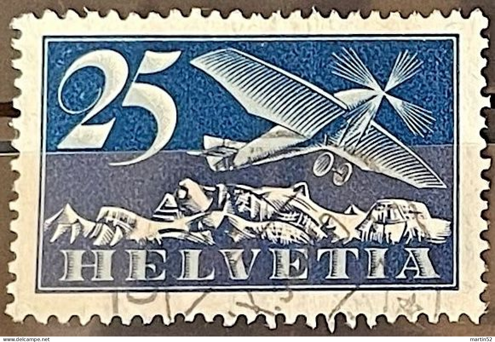 Schweiz Suisse 1923: Alpen-Flug / Avion Et Alpes Zu Flug 5 Mi 180x Yv PA 5 Mit Stempel MORSCHACH ?.IX.30 (Zu CHF 35.00) - Usati