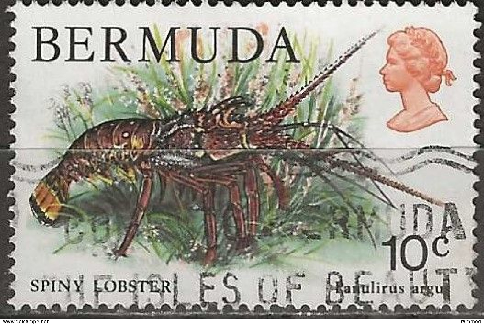 BERMUDA 1978 Wildlife - 10c. - Spiny Lobster AVU - Bermuda