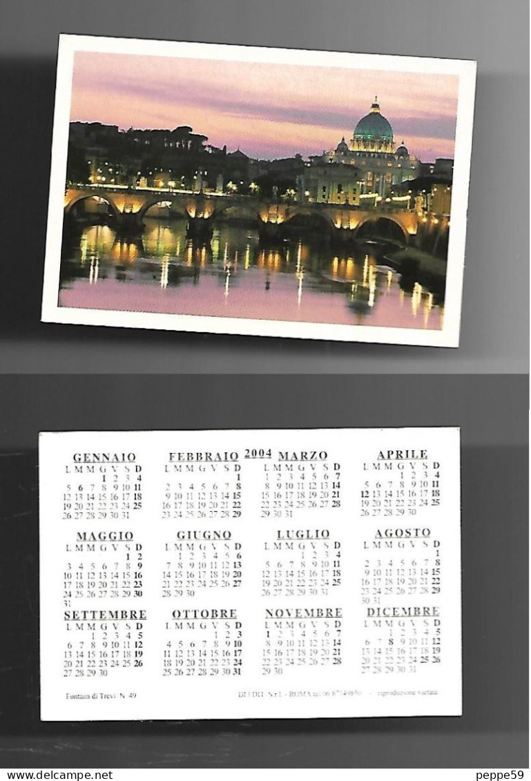 Calendarietto Pubblicitario 2004 - Roma 06 - Tamaño Pequeño : 2001-...