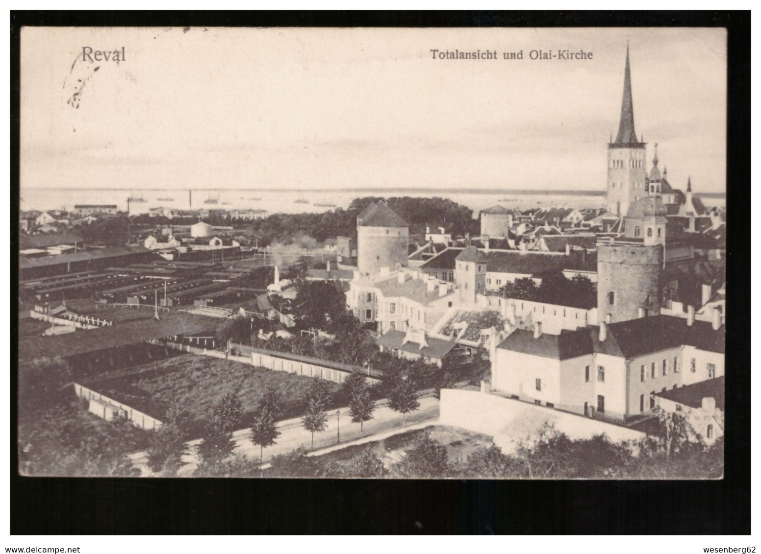 Reval/ Tallinn Totalansicht Und Olai- Kirche 1909 - Estonia