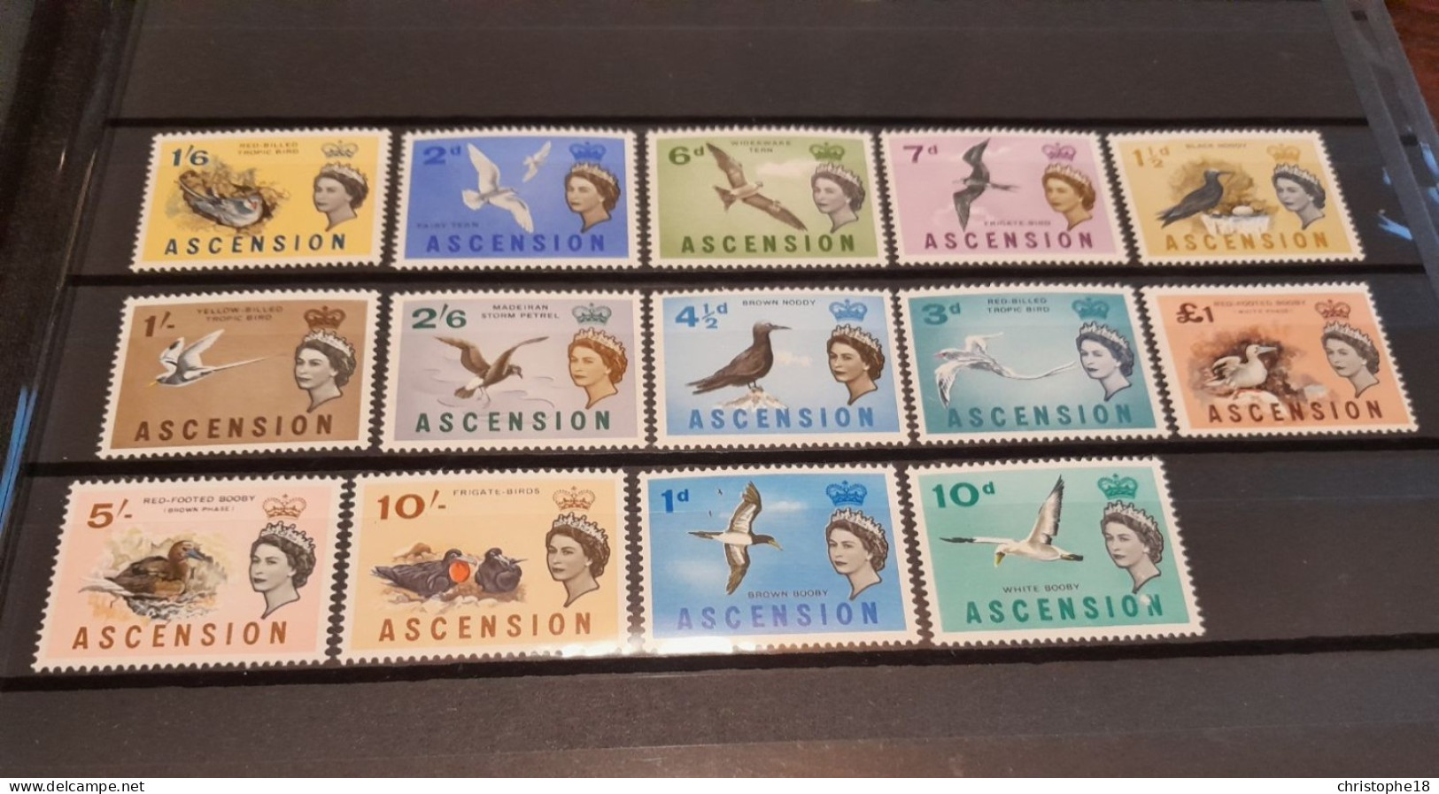 Ascension Set 14 Stamps Mint Birds - Palmípedos Marinos